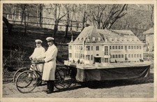 Ak Bad Langensalza in Thüringen, Miniatur Haus, erbaut von zwei... - 4509602