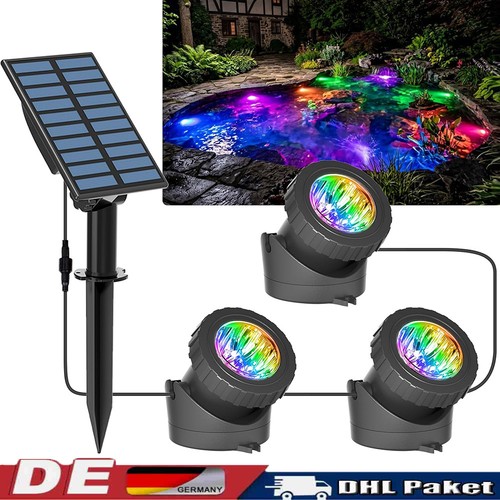 Rgb led solar teichbeleuchtung - led,