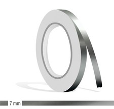ZIERSTREIFEN 7mm SILBER METALLIC GLANZ 10m Auto silver Stripe Boot 0,7 cm Dekor