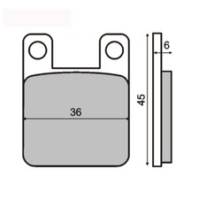 PAAR ORGANISCHE BREMSBELÄGE FÜR DERBI SENDA