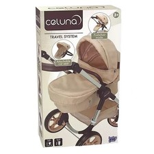 Celuna Premium Stone Puppen Reisesystem | 4 in 1 Spielzeug Kinderwagen Kinderwagen Spielset Kinder