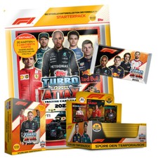 Topps Turbo Attax 2021 Formel 1 Trading Cards Display Starter Booster Blister