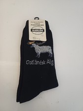 1 Paar Karlen Sweden - Mosse - Luxus Socken schwarz Herren UK 7-11 EU 41-46