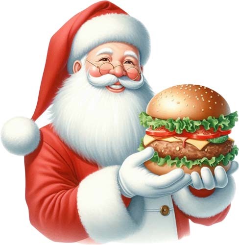 Weihnachten santa hamburger - weihnachten,