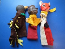 3 alte DDR Handpuppen