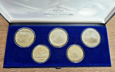 5 Münzen XXII Olympiade Moscow Moskau 1980 Münzsatz in Silber, inkl. Versand