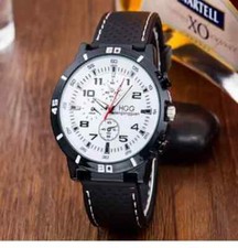 Herrenuhr Silikon Edelstahl Armbanduhr Schwarz Sportuhr Sport Quarz Analog Uhr