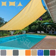 Sonnensegel WASSERDICHT Sonnenschutz Windschutz 98% UV-Schutz Dreieck Rechteck