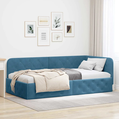 Eckbettgestell samt samtbett - samt,