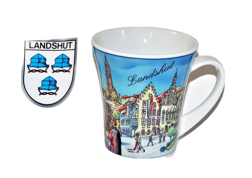 Landshut stadtansicht tasse - landshut,, stadtansicht,