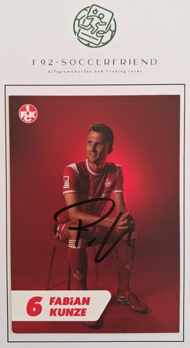 Fabian kunze autogrammkarte - fabian,
