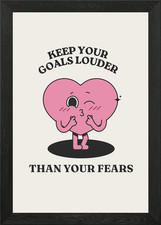 Herz Ziele Zitat gerahmtes