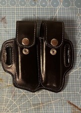 Colt 1911 Double Magazine Pouch, Veg Tan Leather