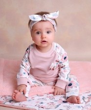 Asanti Baby Mädchen 3 Set Tunika Leggins Haarband Freizeit Baumwollset Neu