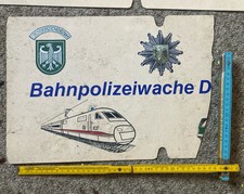 Schild bahnpolizeiwache bgs - bahnpolizeiwache,