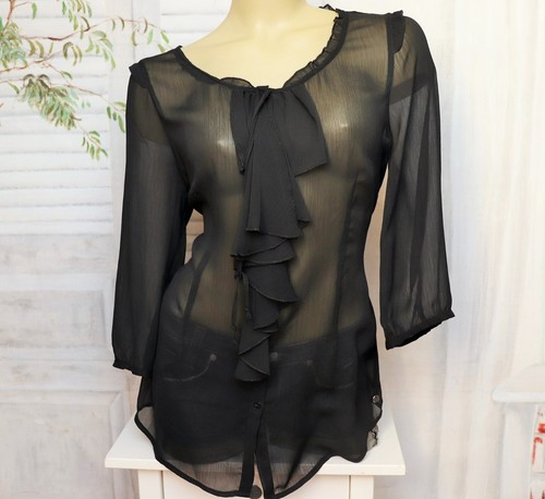 Schwarze mexx chiffon rüschen - mexx,