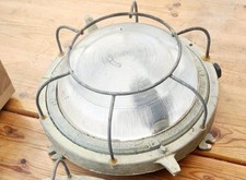 2 seltene DDR-Bunkerlampen U-Boot-Lampen Wandlampe Decknlampe