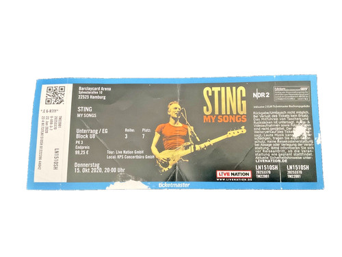 Sting konzert karte - sting,,