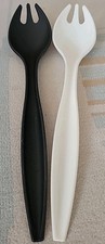Tupperware Salatbesteck, Allegra-Serie, 2-tlg., schwarz/weiß,  C 155,