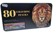 80 Buntstifte Set in Dose Premium Farbstifte 