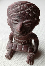 Figur, Skulptur, Keramik, Alt Amerika, Mexiko, Sitzende Gottheit