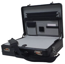 Breite Aktenkoffer Schreibplatte Schulter Umhängegurt Schwarz 46 Groß Bowatex