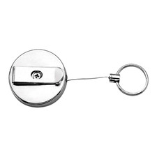 Auszieh Stahlseil Taschenmesser Schlüsselkette Metallgehäuse Clip 150 cm