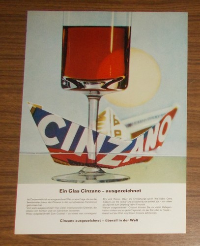 Seltene werbung cinzano - seltene, bianco