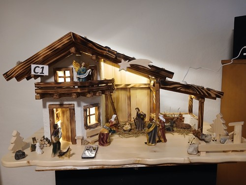Weihnachtskrippe handgefertigt - weihnachtskrippe,