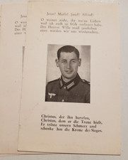 2x Sterbebilder 2.WK vom gleichen Soldaten, gefallen am Dnjepr 1943 Russland