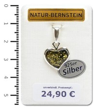 Bernstein anhänger herz - bernstein, 'herz'