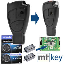 Zünd Schlüssel Smartkey Gehäuse 3 Tasten Funkschlüssel für Mercedes Benz 2x Batt