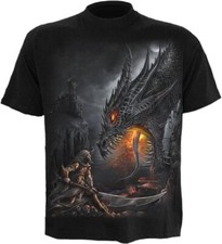 Spiral Direct DRAGON SLAYER T-SHIRT Dragon Fire Flames Biker Rock Wild Top Tee