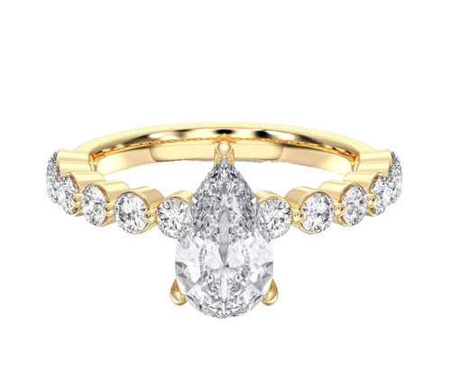 14k gelbgold lab diamond - 14k,