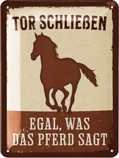Retro Blechschild Pferde
