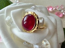 Schmuckjagd Gold Ring  aus 375 GG Gr. 16 (Ca. 50) mit Rubin neu ca. 4,3 gr.