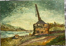 Andernacher kran am rhein - am,