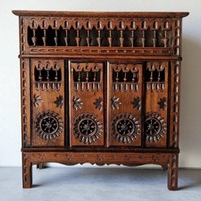 Schrankschrank BRETON Modell Puppenhaus Vintage Französische Miniatur 