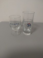 Pastis 51 und Ricard Longdrink Gläser, aus Frankreich, rar