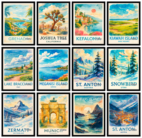 Weltstädte reise poster druck - reise,