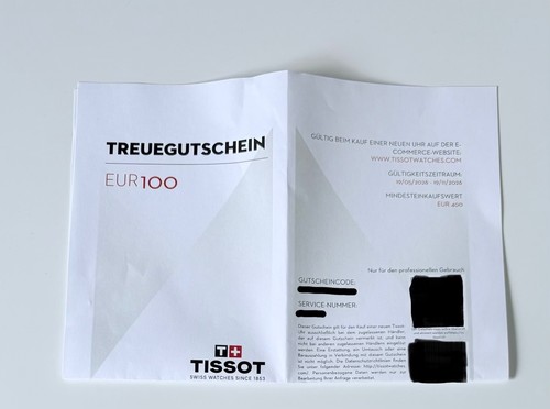 Tissot uhrengutschein wert - tissot,