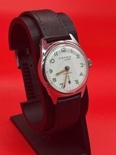 Kienzle Alfa Antimagnetic Vintage Uhr Herren Weiß Grün Gold Ziffern Läuft 60er