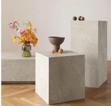 Beistelltisch Lesley in Travertin Optik Westwing