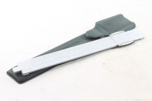 Alter rechenstab mit - alter, etui