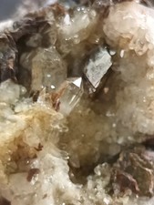 Zinkblende mit Bergkristall aus Neudorf / Harz