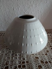 Edelstein Bavaria Weiße Pozellan Ufo-Vase, Relief, gemarkt, Vintage 1970er Jahre
