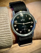 BWC SWISS - Militär Handaufzug mit kleiner Sekunde AS 1130 Armbanduhr