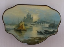 Lackkunst! Lupenmalerei. Lackdose! Alte Moskau. SCHÖNES GESCHENK!!!!!!!!!