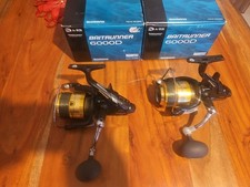 2x Shimano Baitrunner 6000 D SALZWASSER ROLLE ANGELROLLE   Freilaufrolle Wels