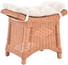 Rattan Fußhocker geschwungene
